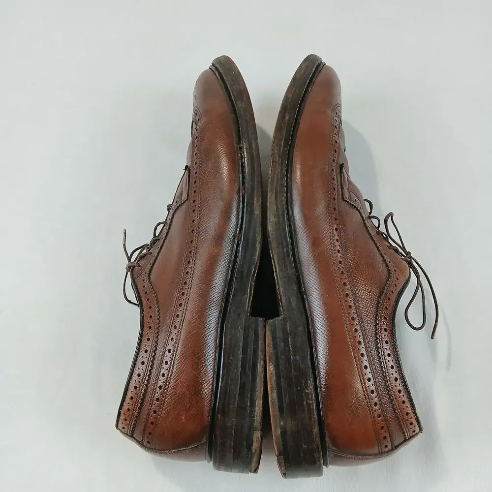 Vintage Allen Edmonds MacNeil Shoes Mens Size 10.5 C Wingtip Brogues 90s Leather